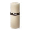 tagltd Chapel 3X8 Ivory Pillar Paraffin Wax Candle Unscented Drip-Free Long Burning 115 Hours For Home Decor Wedding Parties Set of 3 - 3 of 4