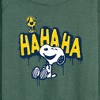 Women's - Peanuts - Ha Ha Graffiti Lightweight French Terry Wide Neck Long Sleeve Shirt - 2 of 4