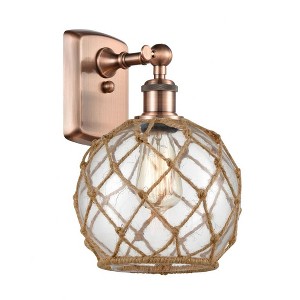 Farmhouse Rope - 1 Light Wall Sconce In Industrial Style-13 Inches Tall and 8 Inches Wide - 1 of 1