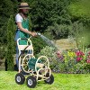 BestMassage Hose Reel Hose Carts Heavy Duty Garden Hose Reel with 4 Wheels Storage Basket - 2 of 4