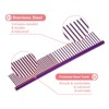 Unique Bargains Stainless Steel Rounded Ends Gentle Care Pet Comb 3 Pcs - 3 of 4