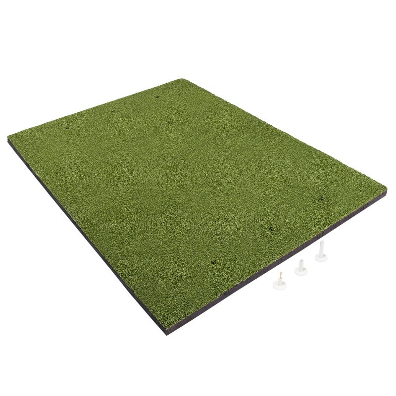 GoSports Golf Hitting Mat PRO Artificial Turf Mat for Indoor/Outdoor Practice Includes 3 Rubber Tees - 5 ft x 4 ft, 3 of 6