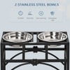 Skyzone 17" Elevated Pet Feeding Station with 2 Stainless Steel Bowls, Heavy Duty Non-Slip Metal - 4 of 4