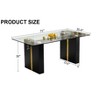 NicBex Dining Table 71" Modern Glass Rectangular Table with MDF Table Legs for Dining Room - 2 of 4