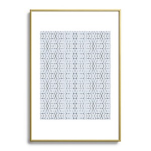 Becky Bailey Shibori Diamonds Metal Framed Art Print - Deny Designs - 1 of 4