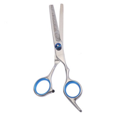 Unique Bargains 6.5 Stainless Steel Thinning Scissors Shear Barbers Salon Hairdresser Hair Cutting Black Silver Tone