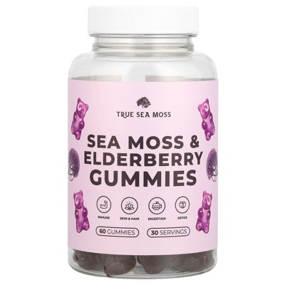 True Sea Moss Sea Moss & Elderberry Gummies , 60 Gummies