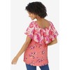 Woman Within Plus Size Off Shoulder Ruffle Tee - 3 of 4