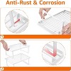 Attop Stackable Metal Kitchen Storage Shelves for Dishes, 12.5" L x 8" D x 4.5" H, Set of 2, White - 4 of 4