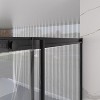 MAYEERTY 56-60" W x 74" H Semi-Frameless Sliding Shower Door, 1/4" Clear Tempered Glass, Matte Black Finished, Adjustable Width ¨C No Cutting Required - 4 of 4
