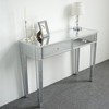 FCH Silver Mirror Finish Two-Drawer Modern Style Computer Desk - 4 of 4