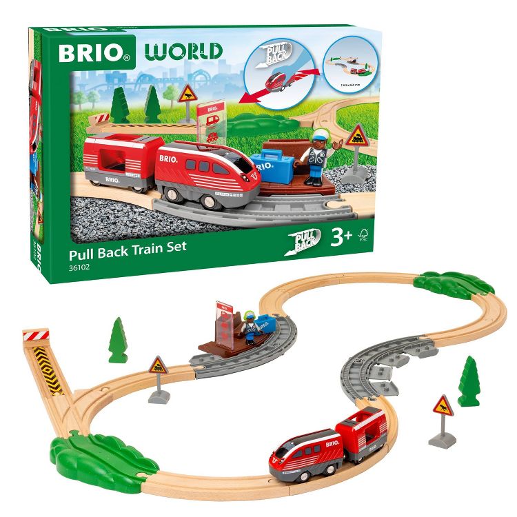 BRIO Pull Back Train Set Playsets, 1 of 4