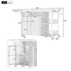 63.5" Kitchen Island with Foldable Side Tabletop, Stainless Steel Storage Cart with Built-in Bottle Opener for BBQ & Backyard, Dark Brown - ModernLuxe - 3 of 4