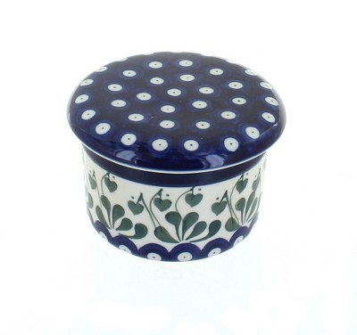 Blue Rose Polish Pottery - Blue Art Dinner Plate - 10.75" Diameter - Great For Everyday Dining, Casual Dining, Or As Formal Dinnerware