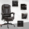 TiramisuBest 7-Point Vibrating Office Chair, High Back Recliner with Lumbar Support, Footrest, Adjustable Height, Brown Faux Leather - 3 of 4