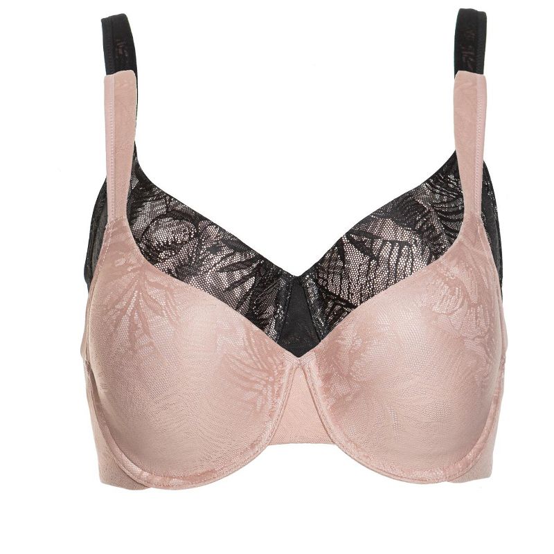 Paramour by Felina Women's Jessamine Side Smoothing Contour Bra 2-Pack, 2 of 4