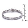 Guili Sterling Silver Tennis Bracelet with Square CZ in White, Blue, or Gold, Available in Sizes 2.5, 3, and 4—Classic, Luxurious, and Timeless. - 4 of 4