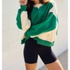 Women's Asymmetrical Hem Contrast Pullover - PAPERMOON - 4 of 4