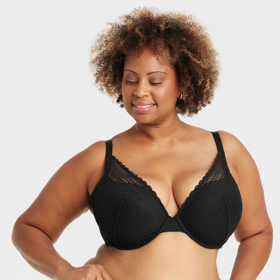 Women's Demi T-Shirt Bra Lightly Lined Bra - Auden™ Black 46DD