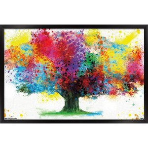 Trends International Color Bursting Tree Framed Wall Poster Prints - 1 of 4