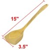 Unique Bargains Wooden Curved Handle Kitchen Cooking Spatula 15" x 3.5" x 0.35" 1 Pc - 2 of 3