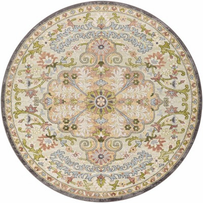 Wamuran Floral Traditional Multicolor Medium Pile Area Rug 6'7" x 9'