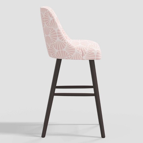 Geller Modern Geometric Counter Height Barstool Scallop Tile Pink Threshold