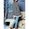 Women's CONTRAST CHENILLE RAINBOW STRIPED CARDIGAN - SweaterLand - 2 of 2