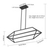 Rennnsan Nestris 36"W Rectangle Industrial LED Dimmable Chandelier in Black - 4 of 4