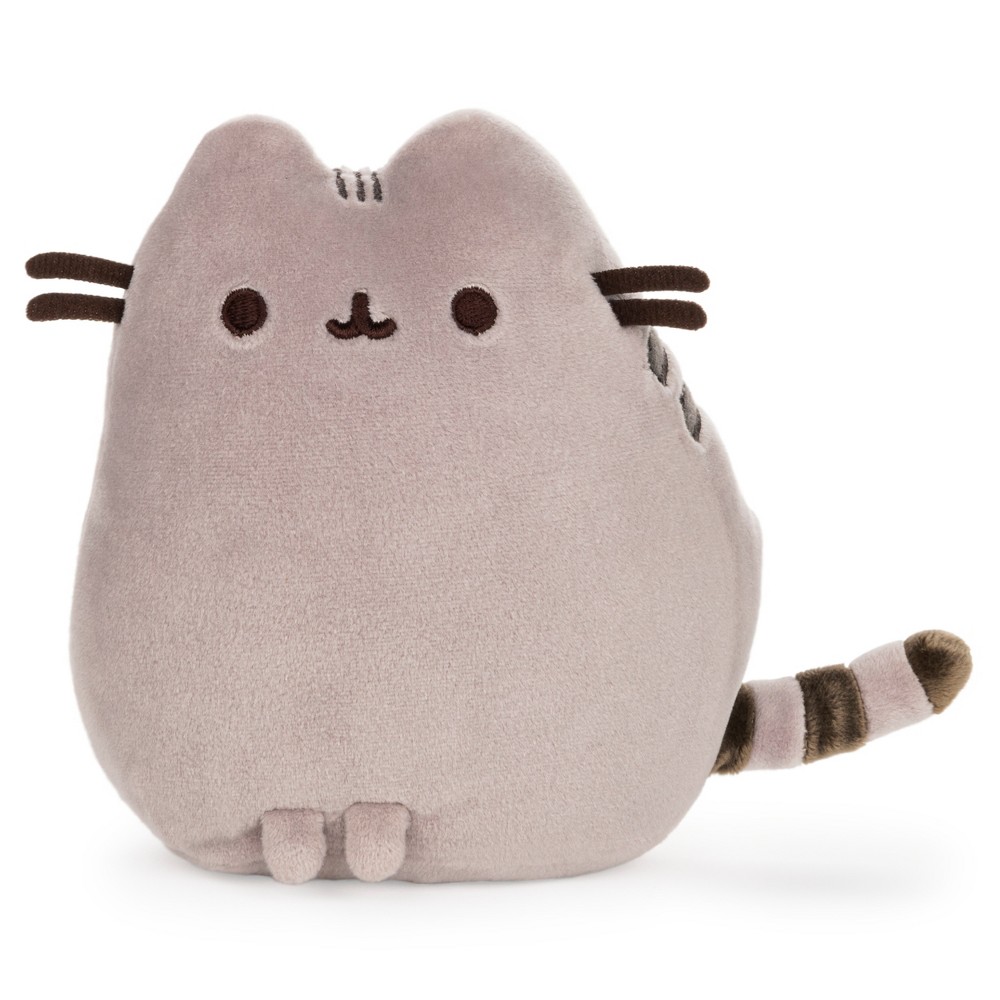 GUND Pusheen Sitting Pose Squisheen Stuffed Animal, Squishy Plush Toy - Gray