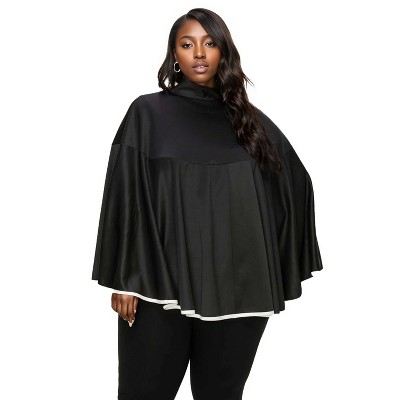 L I V D Women's Kadra Cape w/ Ribbon Accent
