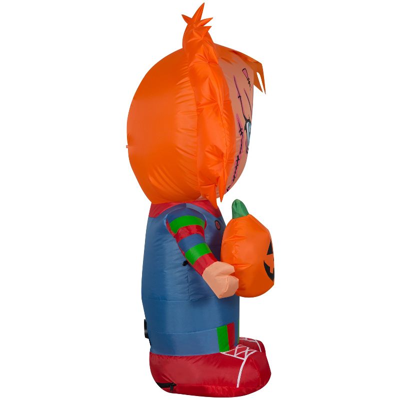 Gemmy Halloween Airblown Inflatable Stylized Chucky Universal, Orange, 3 of 5