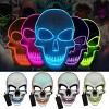 Halloween skull LED light-emitting mask Cold light atmosphere stage performance props New Year's party carnival masks - 3 of 4