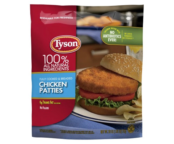 Tyson All Natural Chicken Breast Patties - 26oz