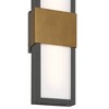Possini Euro Design Possini Euro Radford 18"H Sand Black and Brass LED Outdoor Wall Light - 2 of 4