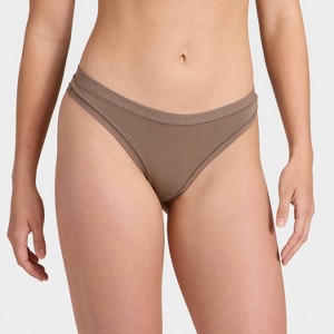 Women's Cotton Stretch Comfort Thong Underwear - Auden™ - 1 of 4