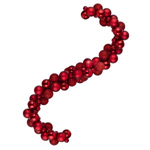Every Day is Christmas Plastic Garland, Shatterproof 6-Foot Ball Ornament Garland for Christmas Tree, Mantle, Doorframe - 1 of 4