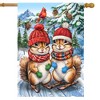 Briarwood Lane Winter House Flag 40x28 For Outdoor Winter Chipmunks For Winter House Flag - 2 of 4