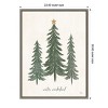 Amanti Art Woodland Christmas Trees by Veronique Charron Canvas Wall Art Print Framed 23 x 30-in. - 4 of 4