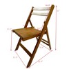 Sevobal Outdoor Portable Chairs 4 piece Slatted Wood Folding Chair Set for Kitchen Special Events Outdoor Backyard Garden, Teak, 15.6"*22.8"*31" - 3 of 4