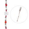 Crystal Lane DIY 7" Glass Beads Designer Holiday Christmas Bead Strand White Snowflake with White & Red - 4 of 4