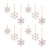 Snowflake Ornament (Set of 12) 3.5"H Iron/Glass Beads - 2 of 4