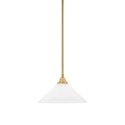 Toltec Lighting Any 1 - Light Pendant in  New Aged Brass with 16" White Muslin Shade