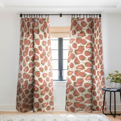 Alisa Galitsyna Strawberry Harvest 50" x 84" Single Panel Sheer Window Curtain - Society 6