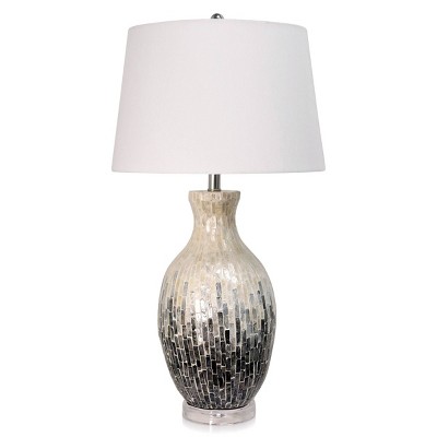 LIGHT HOUSE Capiz Shell & Metal Novelty Table Lamp 