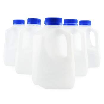 Cornucopia Brands 32oz Plastic Jugs 6pk; 1-Quart / 32oz Bottles w/ Caps for Drinks BPA-Free