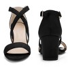 Perphy Women's Crisscross Buckle Strap Open-Toe Chunky Heels Sandals - 3 of 4