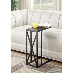 HomeStock Belmont Rustic Industrial End Table with Open Shelf Design, Powder Coated Metal Frame and Spacious Surface for Storage or Décor - 1 of 4