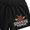 Stranger Things Demon Title Art Women’s Black Lounge Shorts - 2 of 2