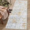 Machine Washable Area Rug Low Pile Non Slip Modern Abstract Rug Foldable Stain Resistant Carpet for Living Room Bedroom Indoor Ultra Thin Mat - 3 of 4
